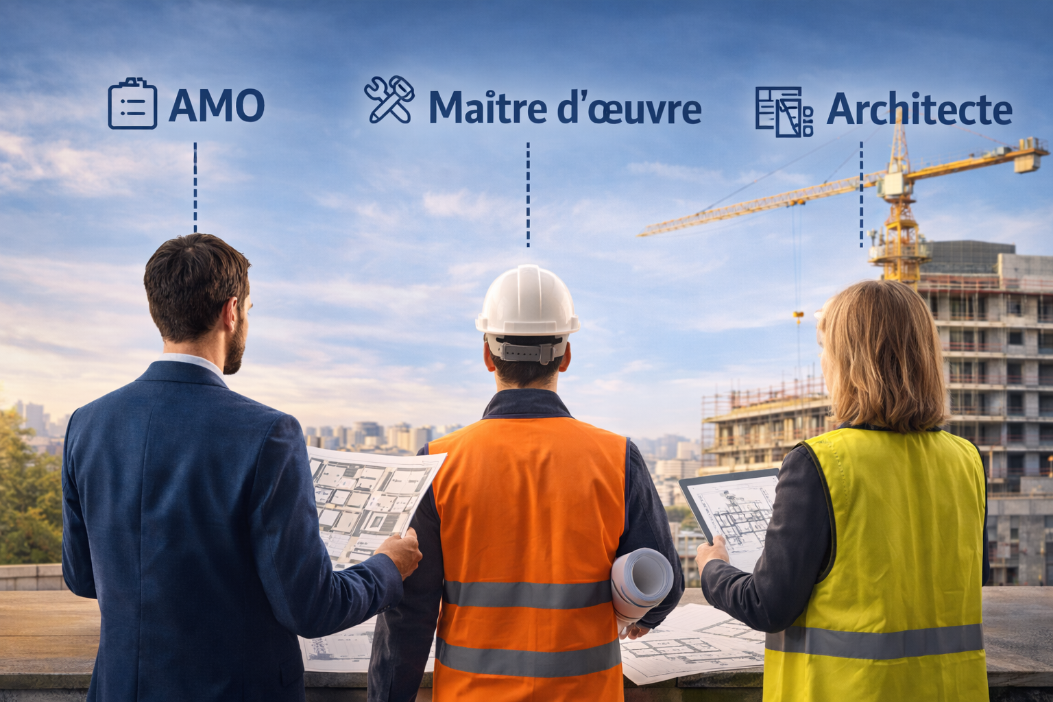 AMO, maître d’œuvre ou architecte : quelles différences pour vos travaux ?