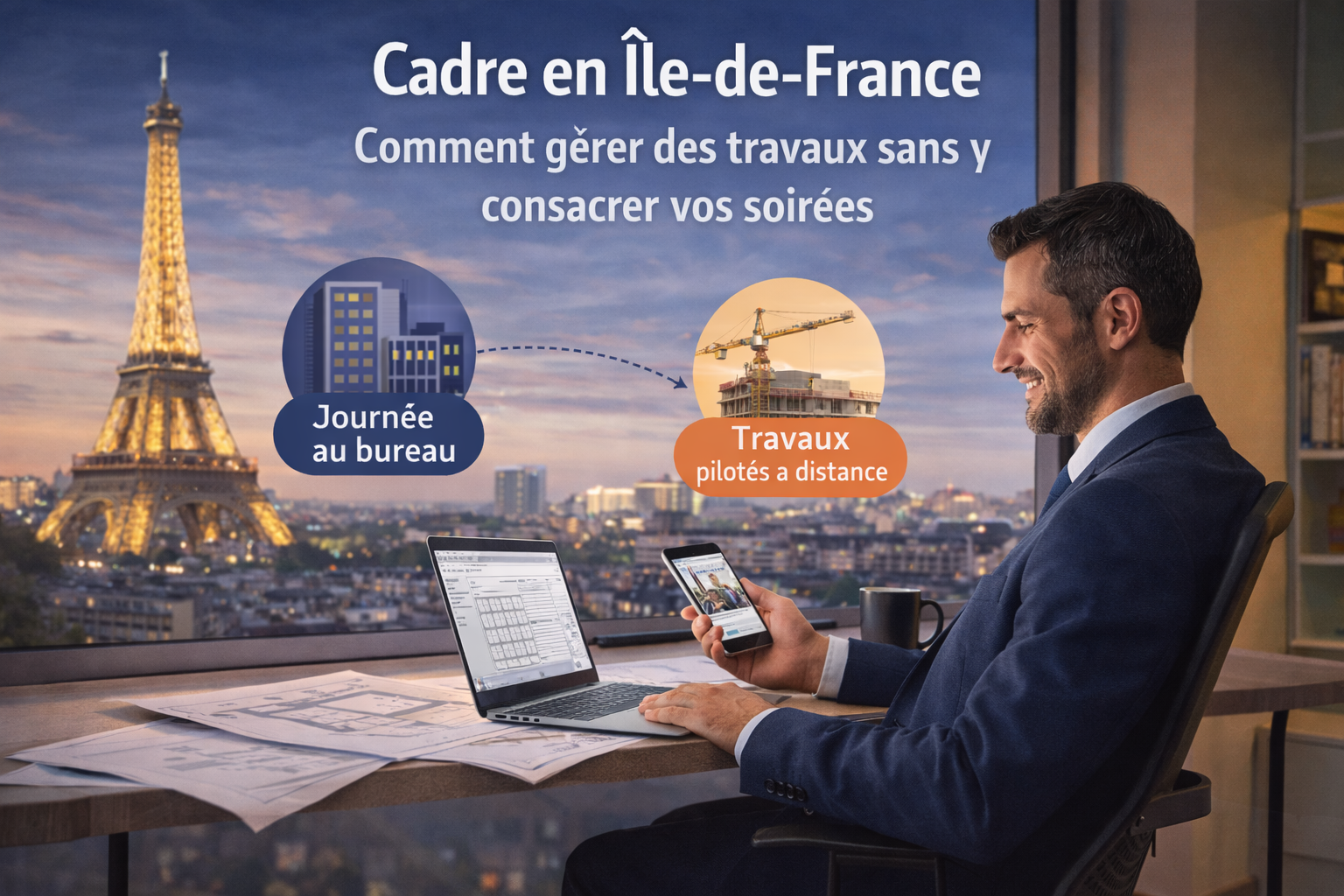 Cadre en Île-de-France : comment gérer des travaux sans y consacrer vos soirées