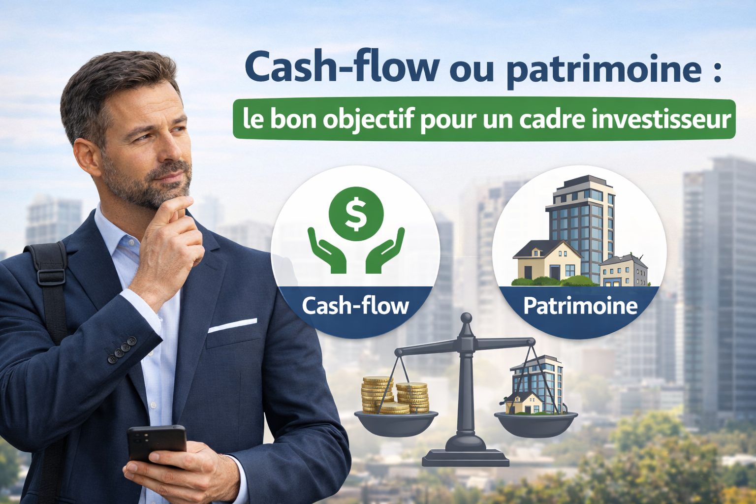 Cash-flow ou patrimoine : le bon objectif pour un cadre investisseur