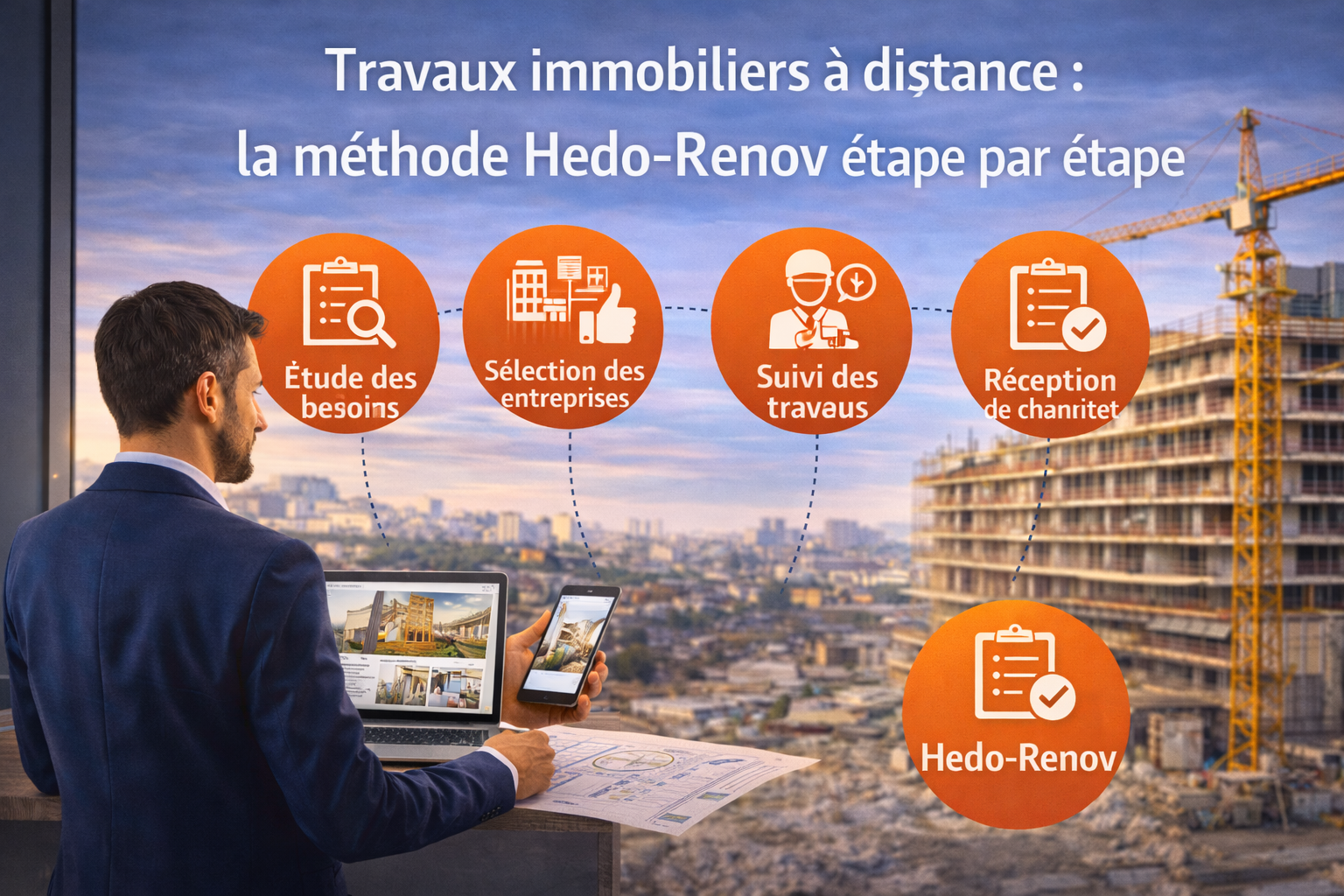 Travaux immobiliers à distance : la méthode Hedo-Renov étape par étape