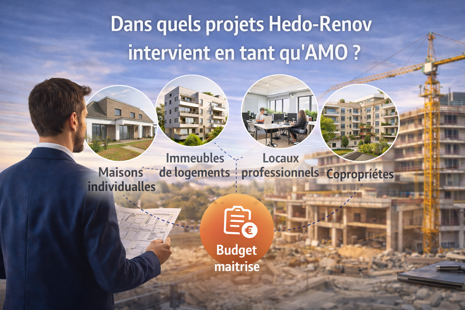 Dans quels projets Hedo-Renov intervient en tant qu’AMO ?